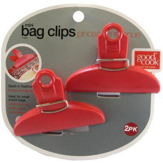 6 Pack - Good Cook 2 Mini Bag Clips, Assorted Colors 1 ea