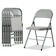 thumbnail image 1 of 6 Pack Gray Folding Chairs with Padded Seats, Portable Stackable Foldable Chairs for Indoor & Outdoor, Commercial Seat with Metal Frame for Events Office Wedding Party, 330lbs Capacity, 1 of 7