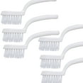 thumbnail image 1 of 6-Pack Grout Brush with Nylon Bristles, 7-Inch Detail Cleaner for Tile, Corners, White Hard Scrubber for Bathroom and Kitchen, By PRYESS, 1 of 8