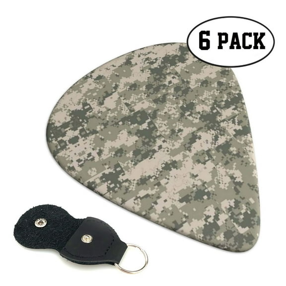 6 Pack Guitar Picks Plectrums Army Digital Camouflage Guitar Pick Guitar Picks for Women Men Beginner Guitar Palyers
