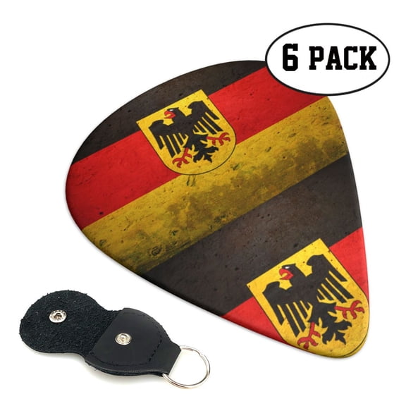 6 Pack Guitar Picks Plectrums German Eagle Flag Guitar Pick Guitar Picks for Women Men Beginner Guitar Palyers
