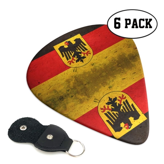 6 Pack Guitar Picks Plectrums German Flag With The German Guitar Pick Guitar Picks for Women Men Beginner Guitar Palyers