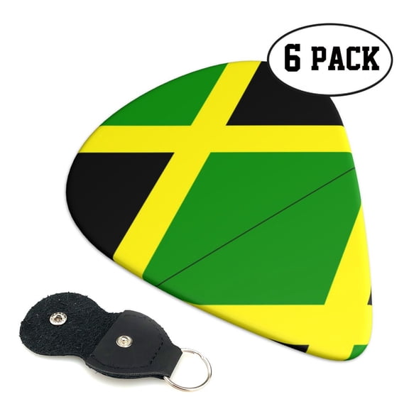 6 Pack Guitar Picks Plectrums Jamaican Flag Guitar Pick Guitar Picks for Women Men Beginner Guitar Palyers