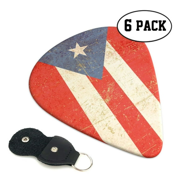 6 Pack Guitar Picks Plectrums Puerto Puertorico Flag Guitar Pick Guitar Picks for Women Men Beginner Guitar Palyers