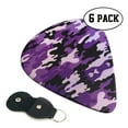 thumbnail image 1 of 6 Pack Guitar Picks Plectrums Purple Camouflage Guitar Pick Guitar Picks for Women Men Beginner Guitar Palyers, 1 of 7