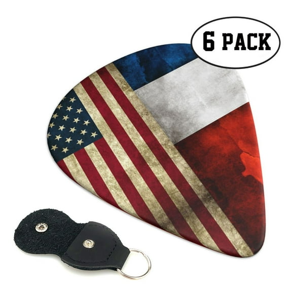 6 Pack Guitar Picks Plectrums United-States Russian Flag Guitar Pick Guitar Picks for Women Men Beginner Guitar Palyers