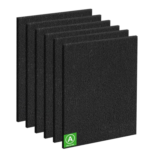 6 Pack HPA300 Pre Filter A, HRF-A300 Pre Kit Filter for Honeywell HPA300 Air Purifier, Precut Activated Carbon Prefilter for HPA300, HPA304, HPA3300, HPA5300, HPA8350 Series