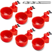 6 Pack HUART Plastic Chicken Waterer, with 1 Thread Drill
