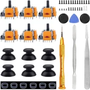 6 Pack Hall-Effect Joysticks Replacement for DualSense PS5 Controller, 3D Analog Sensor Wheel Thumb Sticks Joystick Rocker Module Replacement for PlayStation 5 Controller
