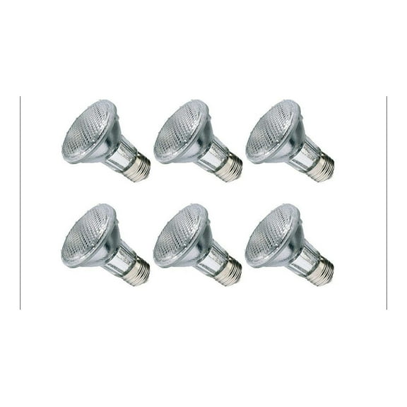 6-Pack Halogen PAR20 39 Watt (50W Replacement), Dimmable, 120 Volt, 40 Degree Flood, Light Bulb, 6 Pk