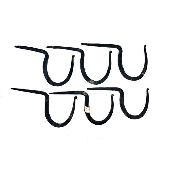 6-Pack Hand Forged Steel Nail In Hanger Hooks For Decoration Indoors Outdoors