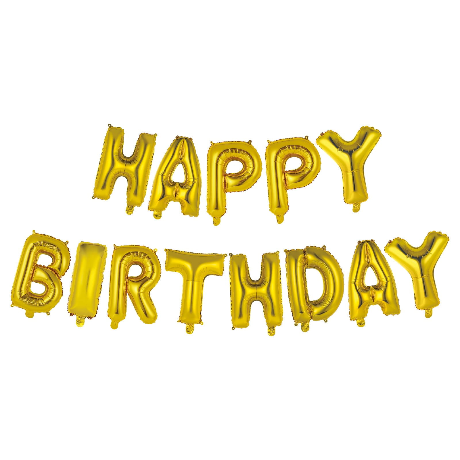6 Pack Happy Birthday Gold Foil Balloon Banner Kit by Celebrate It