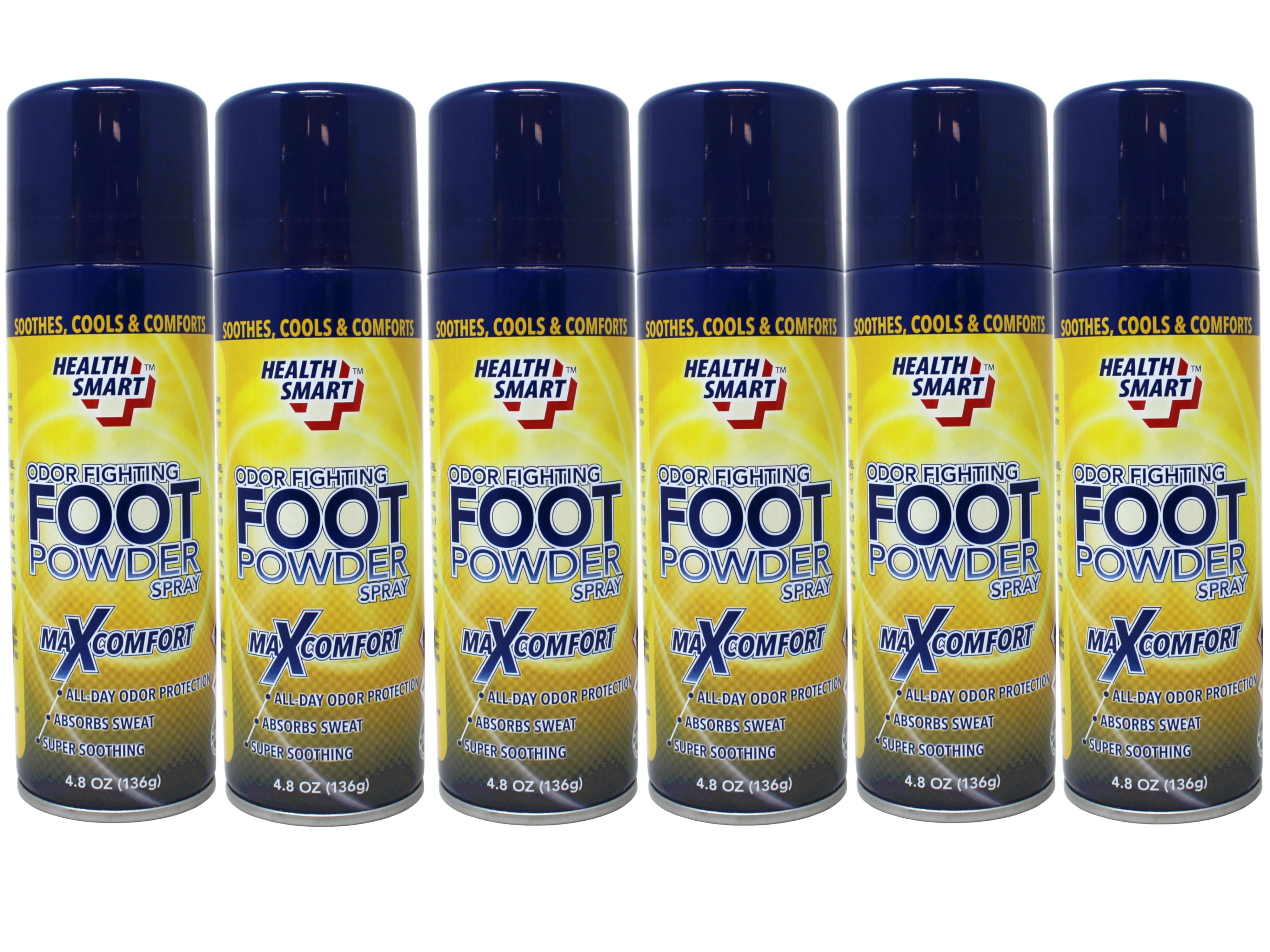 6 Pack - Health Smart Foot Powder Spray – Odor Control & Moisture ...