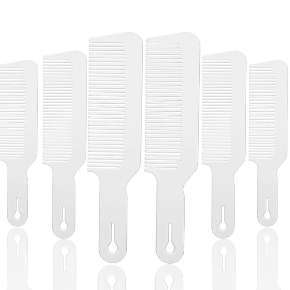 6 Pack Heat Resistant Hair Cutting Combs, 9 Inch Flat Top Combs for Clipper Cuts and Flattops