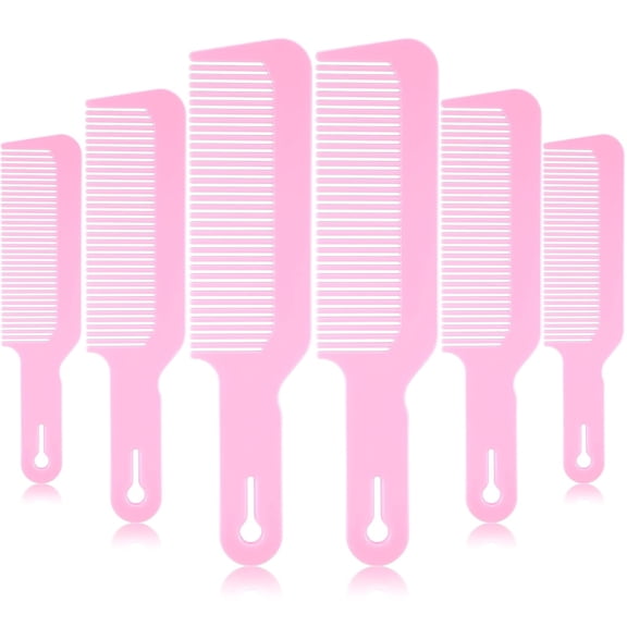 6 Pack Heat Resistant Hair Cutting Combs, 9 Inch Flat Top Combs for Clipper Cuts and Flattops