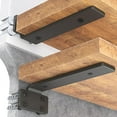 thumbnail image 1 of 6 Pack Heavy Duty Shelf Bracket, 12 inch Floating Shelf Brackets(1/5"-Thick) Black Metal Wall Shelf Support Brackets, Holds 160+lb, 1 of 7