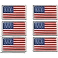 thumbnail image 1 of Hero's Pride American Flag Patch, White Border, Sew-On, 3-3/8" x 2" (Pack of 6), 1 of 6