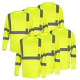 thumbnail image 1 of Pomerol Hi-Vis Safety Shirt Class 3 Reflective, Yellow Long Sleeve Work T-Shirt 6-Pack M, 1 of 7