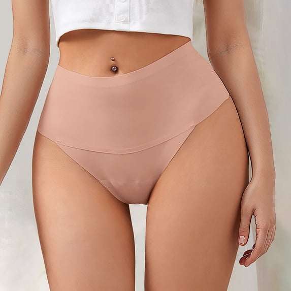 6 Pack High Waisted Underwear for Women Thongs Lightweight Soft Stretch High Cut Full Coverage Panties