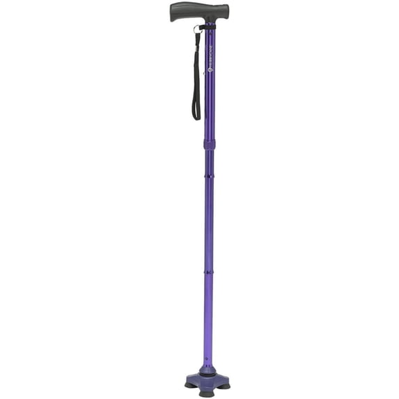 6 Pack - Hurrycane Freedom Edition Folding Cane with T Handle, Pathfinder Purple 1 ea