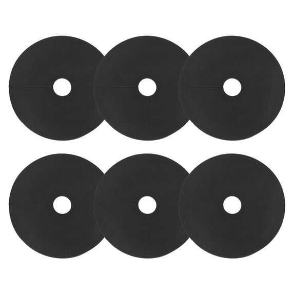 6-Pack Ice Fishing Hole Covers, 12-Inch Insulated Lid for Tip-Ups & Fish Houses, Essential Winter Fishing Equipment & Accessories, Black