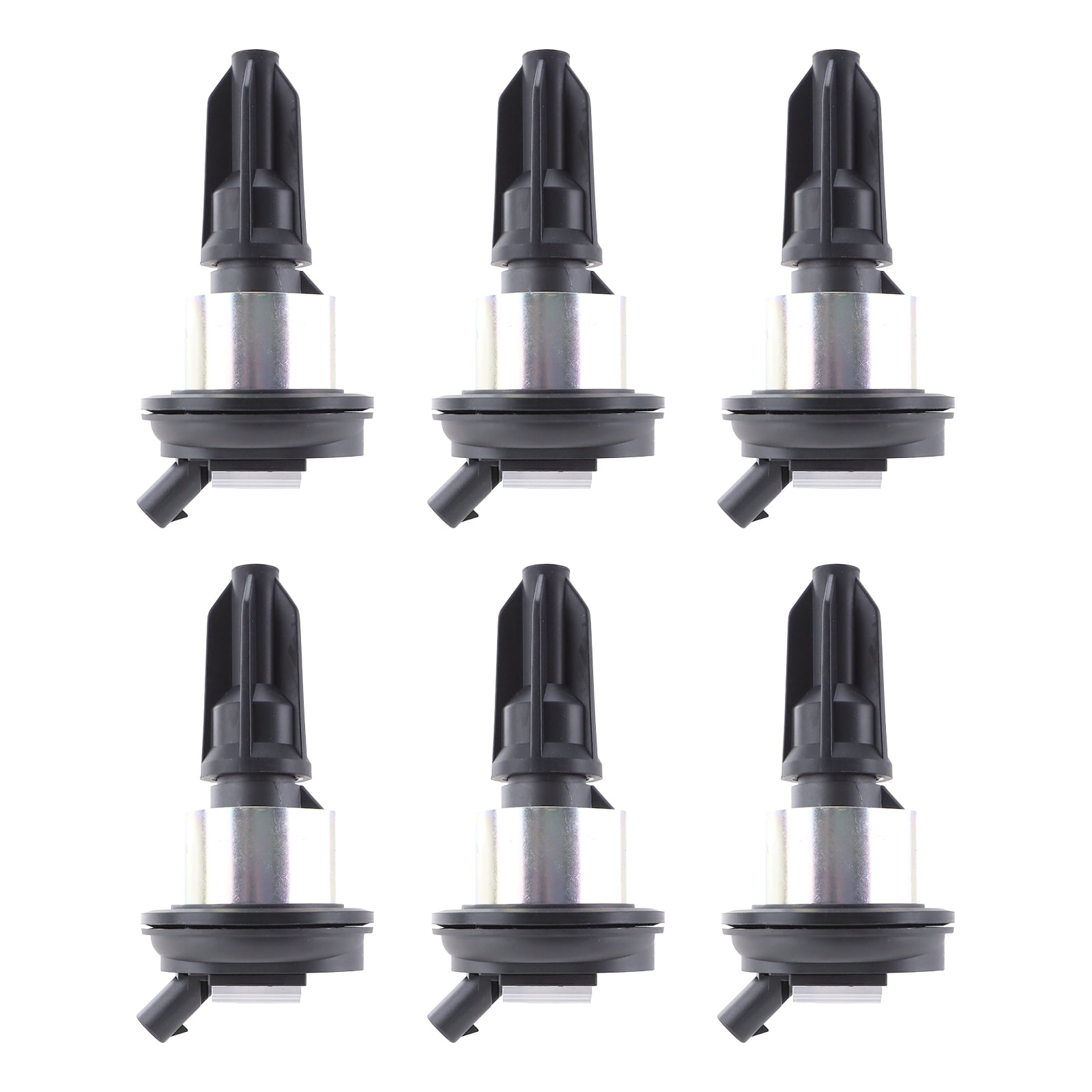 6 Pack Ignition Coils, Direct Replacement 12V Pack Set, Black-6 Pack Ignition Coils