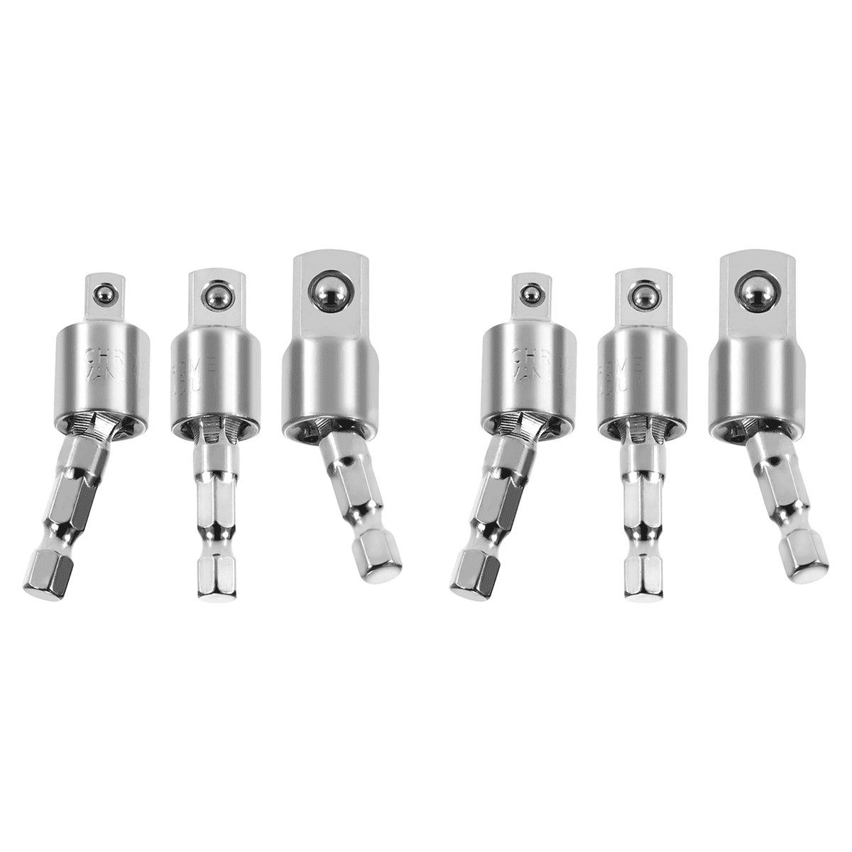 6 Pack Impact Grade Socket Adapter 360-Degree Universal Joint Swivel ...