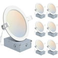 6 Pack 6 Inch LED Recessed Lights with Junction Box, Recessed Lighting