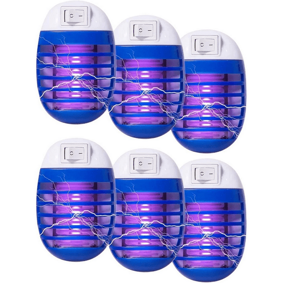 6 Pack Indoor Bug Zapper Plug-in Flying Insect Trap,Electric LED Mosquito Zapper,Bug Light Trap Indoor Mosquito Killer for Living Room Kitchen Home Office Baby Room,Friendly to Human and Pet