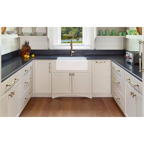 6 Pack Industrial Cabinet Pulls Antique Brass Drawer Pulls, 7.56 Inch c-c Vintage Brass Gear Cabinet Handles Solid Zinc Alloy Kitchen Hardware