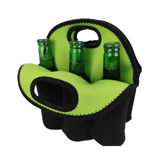 6 Pack Insulated Beverage Carrier Beer Bottle Can Holder for 12oz/330ml Bottles