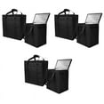 thumbnail image 1 of 6 Pack Insulated Reusable Grocery Bag Food Delivery Bag with Dual Zipper, 1 of 7