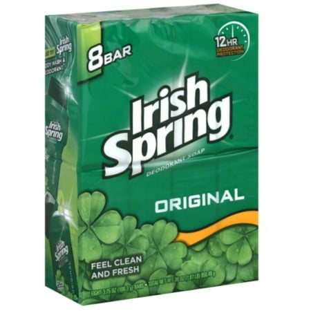 6 Pack - Irish Spring Deodorant Bar Soap Original, 3.75 oz bars, 8 ea