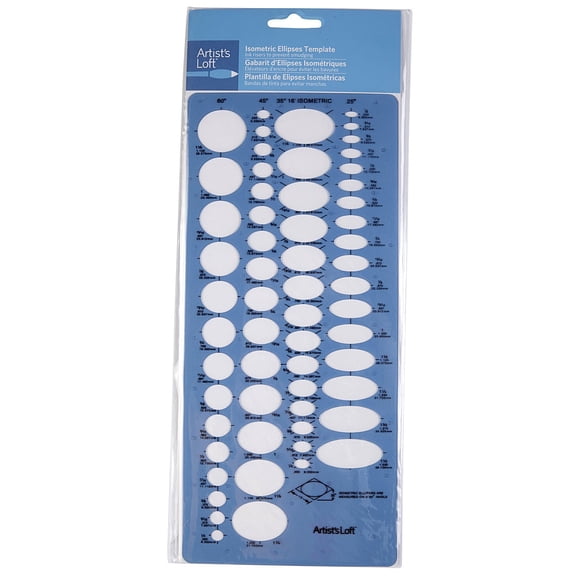 Artist's Loft Isometric Ellipses Template, 6 Pack