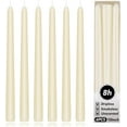 thumbnail image 1 of 6 Pack Ivory Taper Candles 10 Inch, Long Burning 8 Hours, Dripless Smokeless Unscented Candlesticks for Wedding, Dinner, Party, Prayer, Meditation,Ritual, 1 of 8