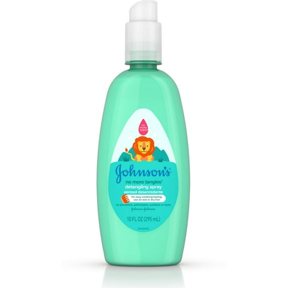 JOHNSON'S No More Tangles Tear-Free Toddler & Kids Detangling Spray, Paraben-Free 10 oz (Pack of 6)