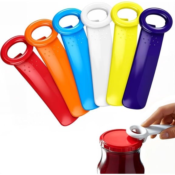 6-Pack Jar Key Lid Opener for Weak Hands & Seniors, Crown Bottle Opener | Vacuum Seal Popper with Long Easy-Grip Handle for Jar Lids & Crown Caps, Kitchen Prep, Picnics, Parties and Everyday Use
