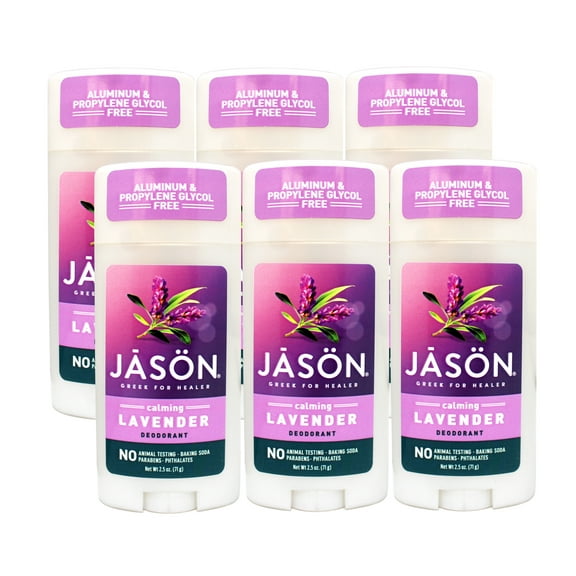 6 Pack - Jason Deodorant Stick Calming Lavender, 2.5 OZ