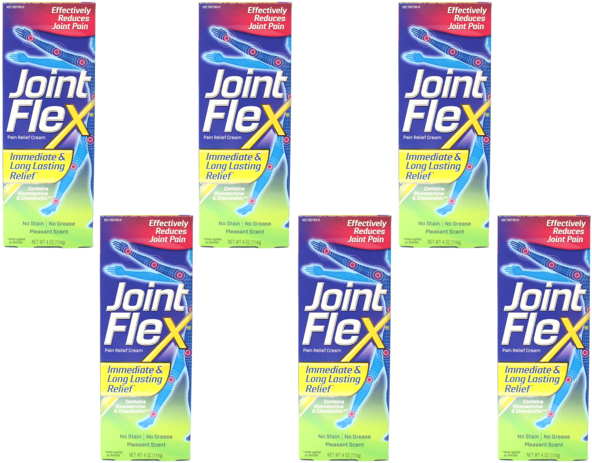 6 Pack JointFlex Pain Relieving Cream 4oz Each