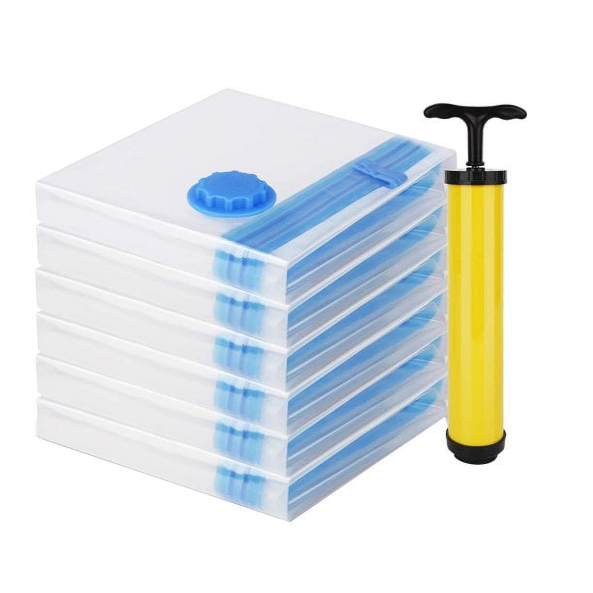 6 Pack Jumbo Reusable Space Saver Vacuum Seal Storage Pack Bags with