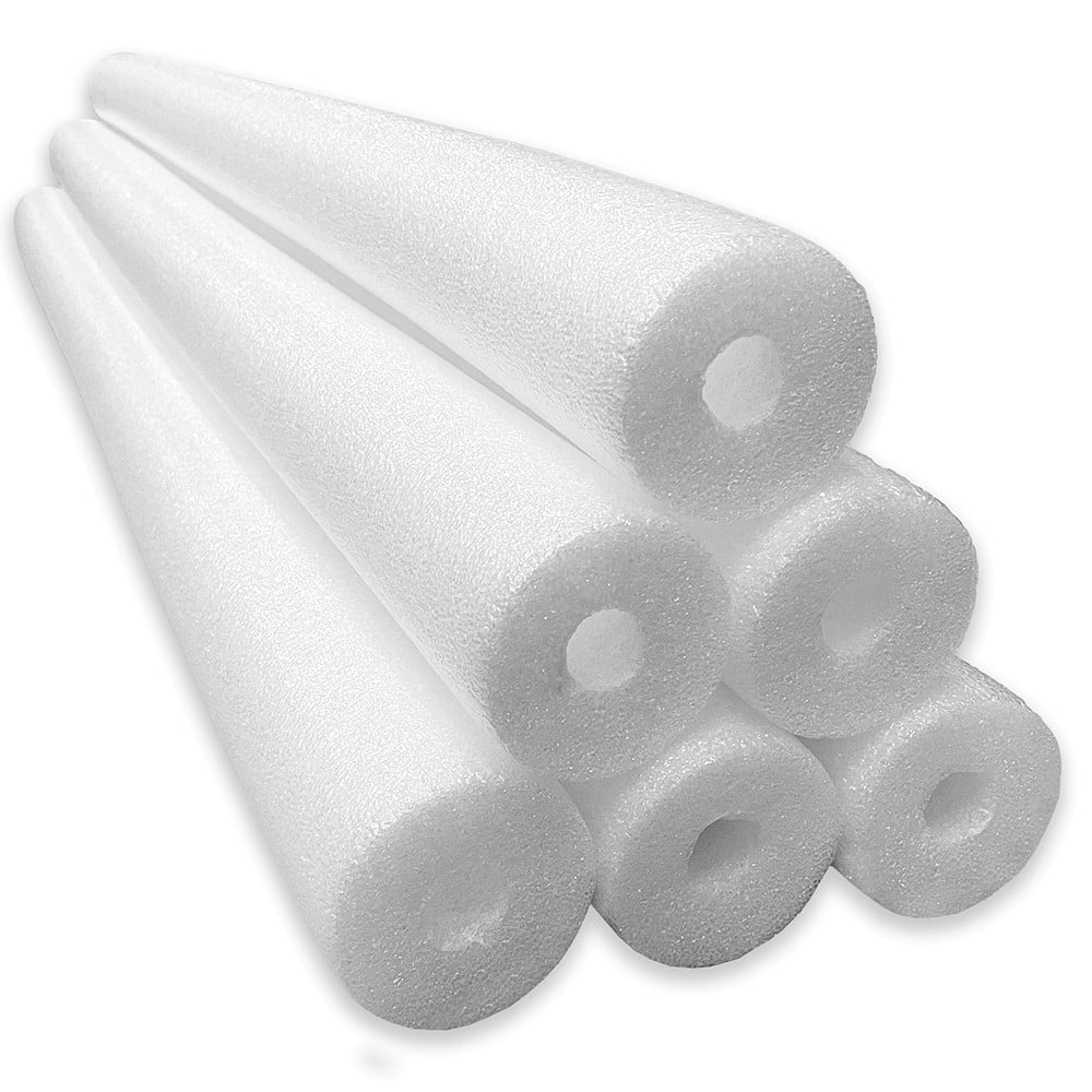 6 Pack Jumbo Swimming Pool Noodle Foam Multi-Purpose - White