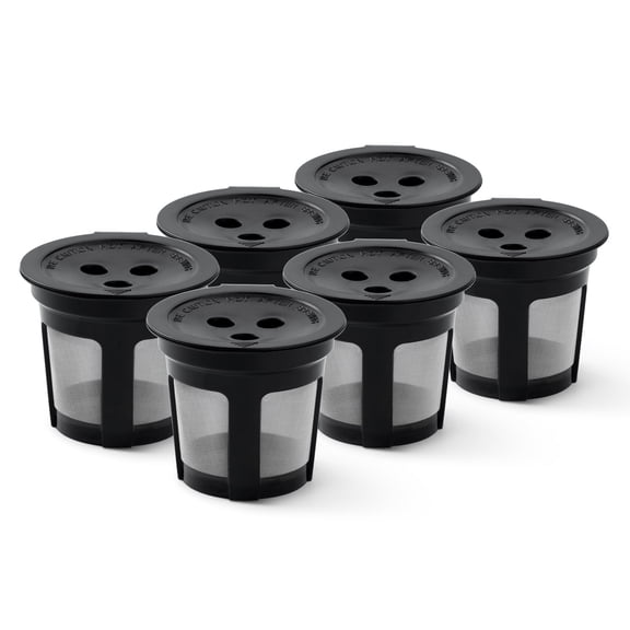 6 Pack K Cup Reusable Pods for Ninja Dual Brew Coffee Maker, Reusable K Pod Permanent K Cups Filters Coffee Accessories Compatible with Ninja Coffee Maker Filter Ninja CFP201&CFP301 DualBrew