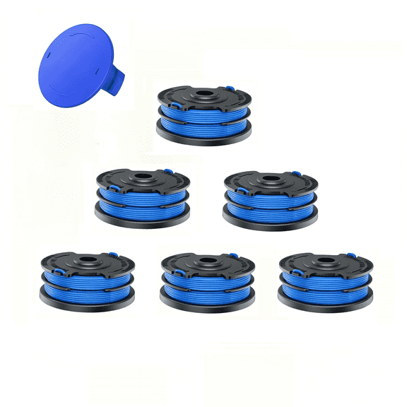 6 Pack KST-120X String Trimmer Replacement Spools Autofeed Dual Line Spool with 0.065'' 20FT Compatible with Kobalt KST 120X/KST 120X-06 (6 Spools 1 Caps)
