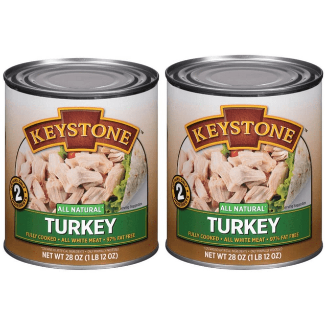 (6 Pack) Keystone All Natural Turkey 28 oz Can Emergency Survival Food
