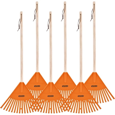 6 Pack Kids Rake, Orange