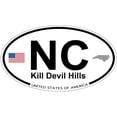 thumbnail image 1 of 6 Pack - Kill Devil Hills, North Carolina Oval Full Color Printed Sticker - Size: 5" x 3" - for Windows, Walls, Bumpers, Laptop, Lockers, etc., 1 of 1