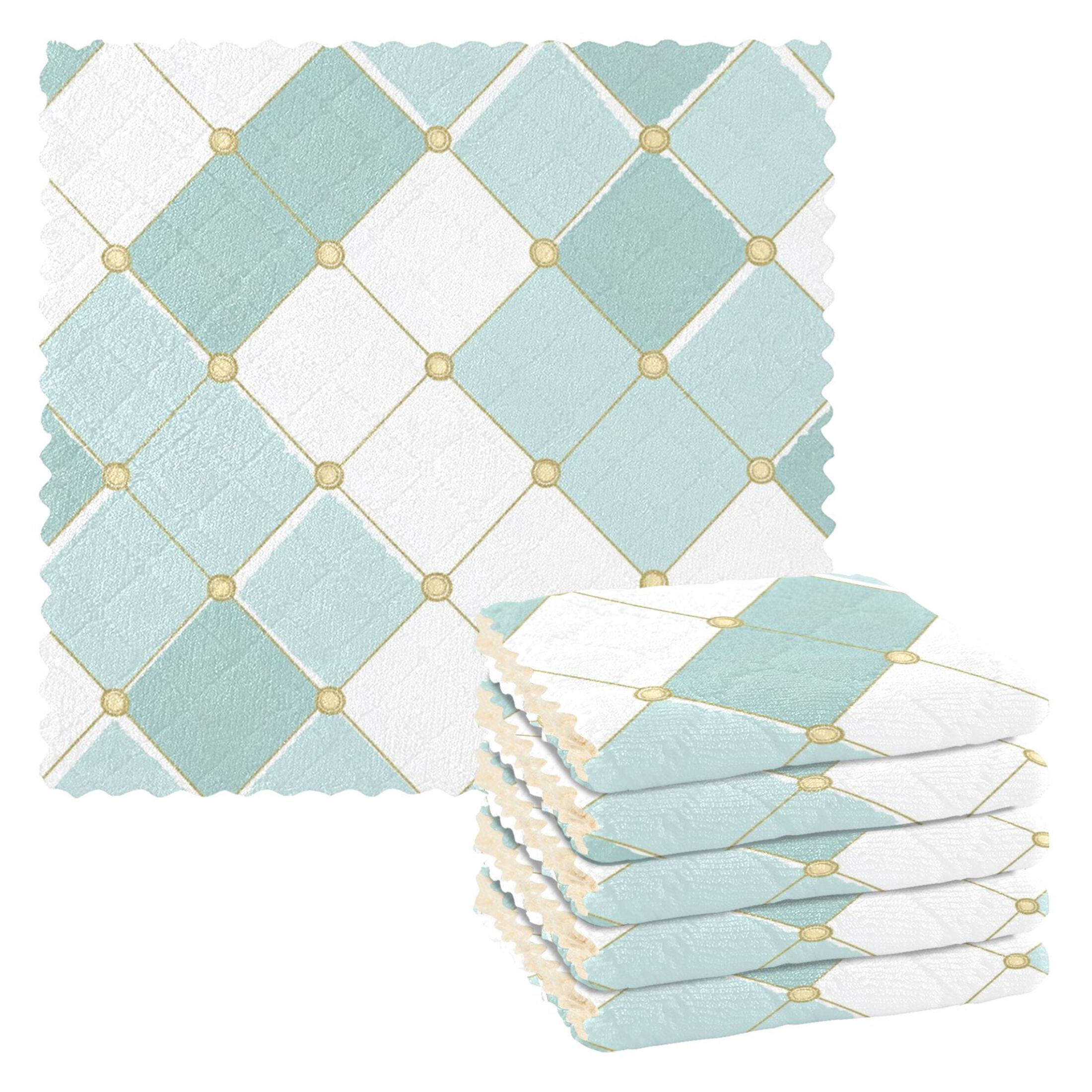 6 Pack Microfiber Dish Towels - Super Absorbent Kitchen Cloths, Quick Dry & Reusable For Cleaning, Dishwashing & Wiping