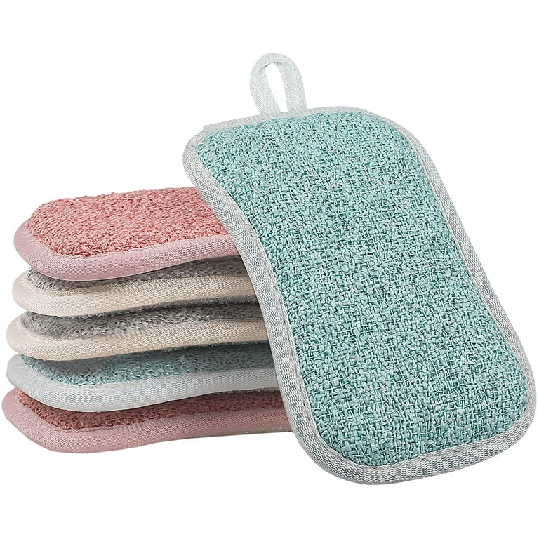 Set Of 10 Washable And Reusable Microfiber Sponges - Dishwashing And Kitchen  Sponge - Eco-friendly - Several Colors - Magic Double-sided Multi-use