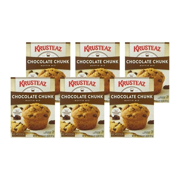 (6-Pack) Krusteaz Chocolate Chip Muffin Mix, 18.25 oz