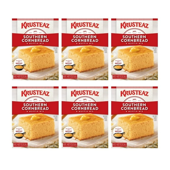 (6-Pack) Krusteaz Southern Cornbread and Muffin Mix, 12 oz